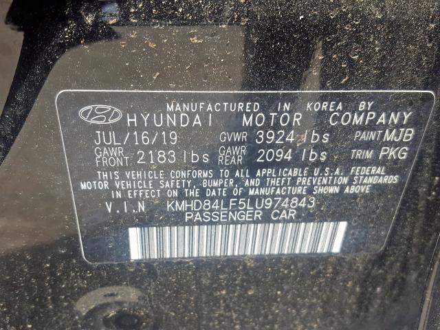 Photo 9 VIN: KMHD84LF5LU974843 - HYUNDAI ELANTRA SE 