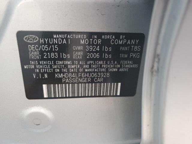 Photo 11 VIN: KMHD84LF6HU063928 - HYUNDAI ELANTRA SE 