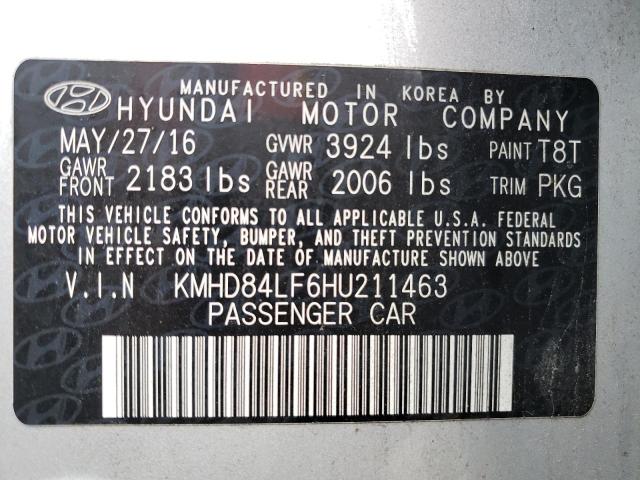 Photo 11 VIN: KMHD84LF6HU211463 - HYUNDAI ELANTRA SE 