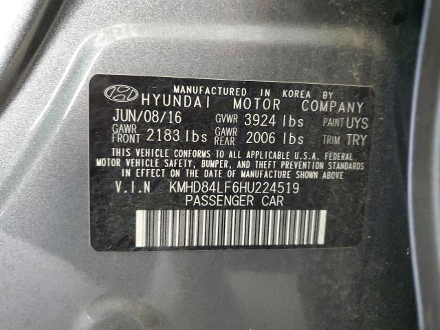 Photo 11 VIN: KMHD84LF6HU224519 - HYUNDAI ELANTRA SE 