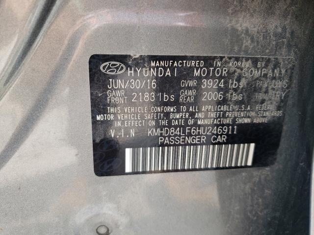 Photo 9 VIN: KMHD84LF6HU246911 - HYUNDAI ELANTRA SE 