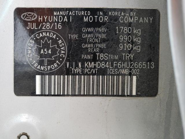 Photo 9 VIN: KMHD84LF6HU266513 - HYUNDAI ELANTRA SE 