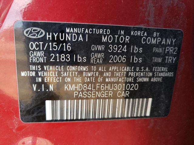 Photo 11 VIN: KMHD84LF6HU301020 - HYUNDAI ELANTRA 