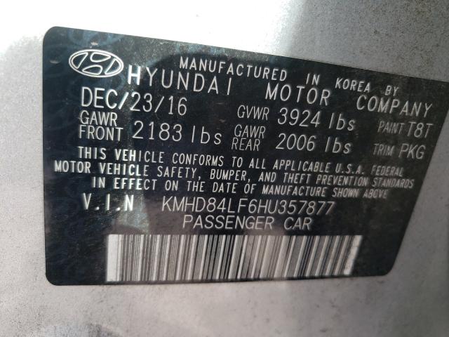 Photo 9 VIN: KMHD84LF6HU357877 - HYUNDAI ELANTRA SE 