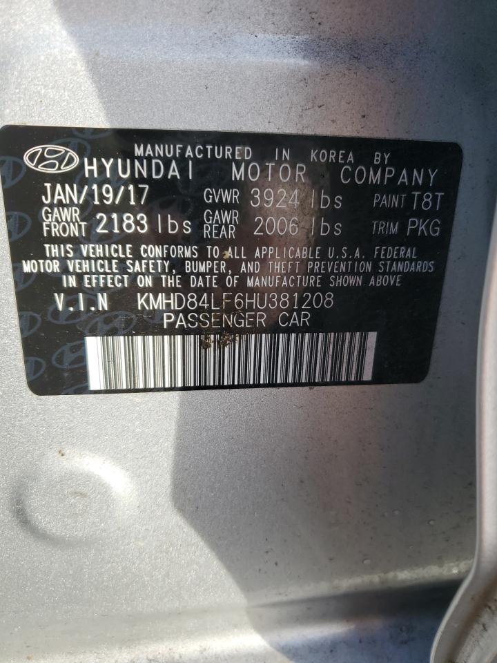 Photo 11 VIN: KMHD84LF6HU381208 - HYUNDAI ELANTRA 