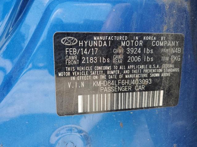 Photo 11 VIN: KMHD84LF6HU403093 - HYUNDAI ELANTRA SE 