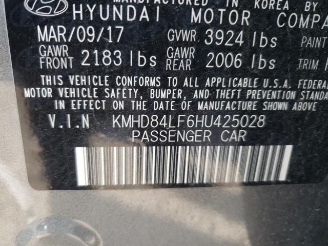 Photo 9 VIN: KMHD84LF6HU425028 - HYUNDAI ELANTRA SE 