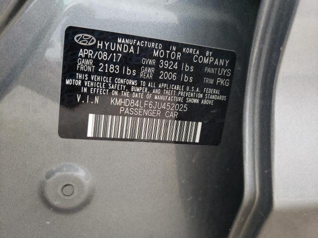 Photo 11 VIN: KMHD84LF6JU452025 - HYUNDAI ELANTRA 