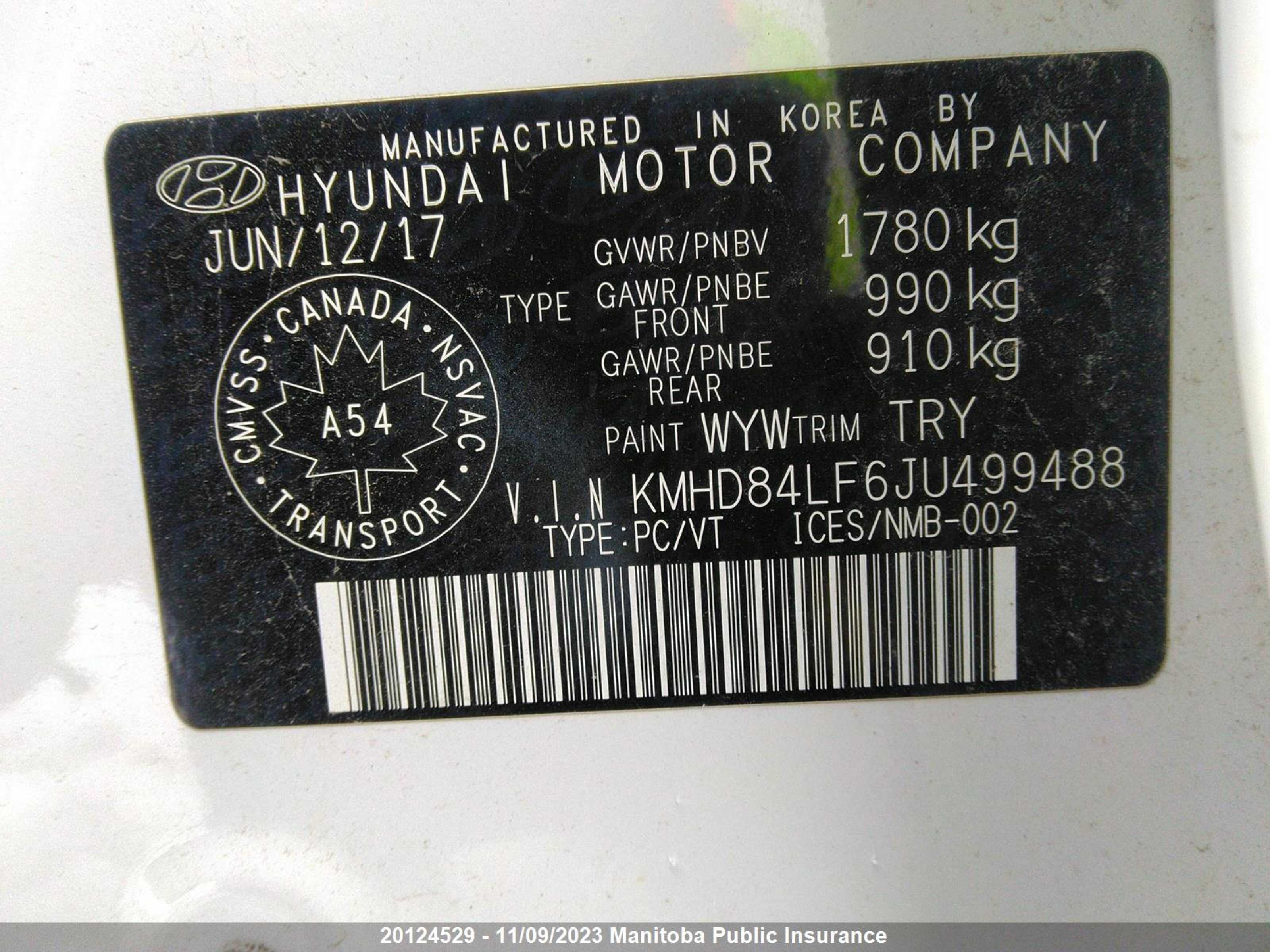 Photo 8 VIN: KMHD84LF6JU499488 - HYUNDAI ELANTRA 