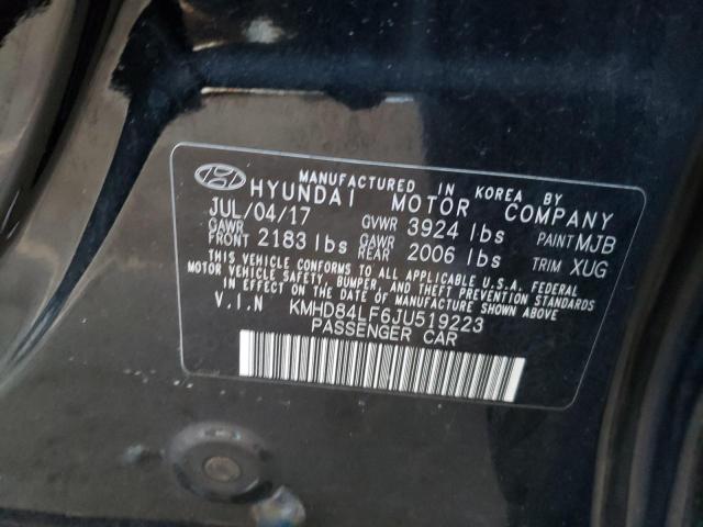 Photo 9 VIN: KMHD84LF6JU519223 - HYUNDAI ELANTRA SE 