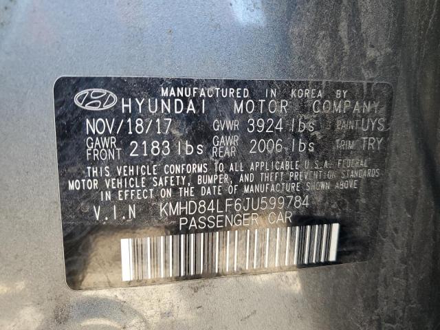 Photo 11 VIN: KMHD84LF6JU599784 - HYUNDAI ELANTRA 