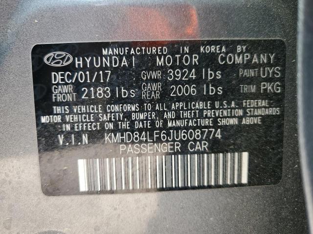 Photo 12 VIN: KMHD84LF6JU608774 - HYUNDAI ELANTRA SE 