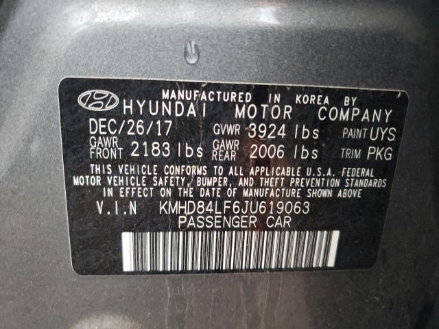 Photo 11 VIN: KMHD84LF6JU619063 - HYUNDAI ELANTRA 