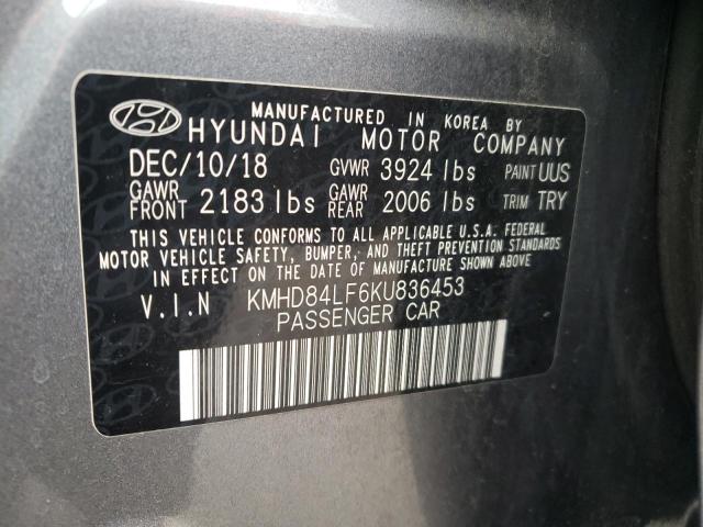 Photo 9 VIN: KMHD84LF6KU836453 - HYUNDAI ELANTRA SE 