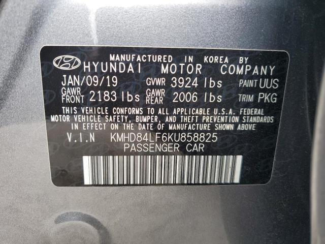 Photo 12 VIN: KMHD84LF6KU858825 - HYUNDAI ELANTRA 