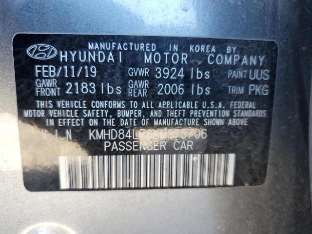 Photo 9 VIN: KMHD84LF6KU875706 - HYUNDAI ELANTRA SE 