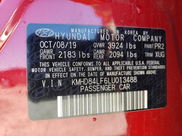 Photo 12 VIN: KMHD84LF6LU013488 - HYUNDAI ELANTRA 