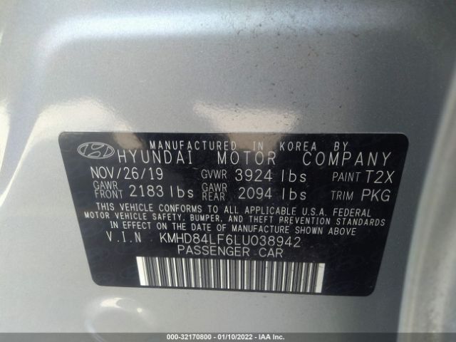 Photo 8 VIN: KMHD84LF6LU038942 - HYUNDAI ELANTRA 