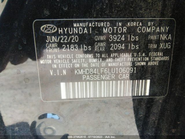 Photo 8 VIN: KMHD84LF6LU106091 - HYUNDAI ELANTRA 