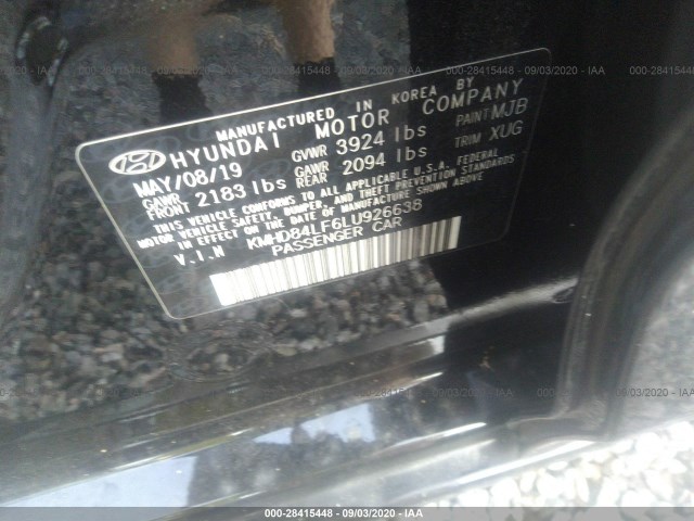 Photo 8 VIN: KMHD84LF6LU926638 - HYUNDAI ELANTRA 