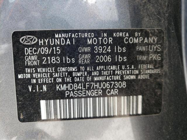 Photo 9 VIN: KMHD84LF7HU067308 - HYUNDAI ELANTRA SE 