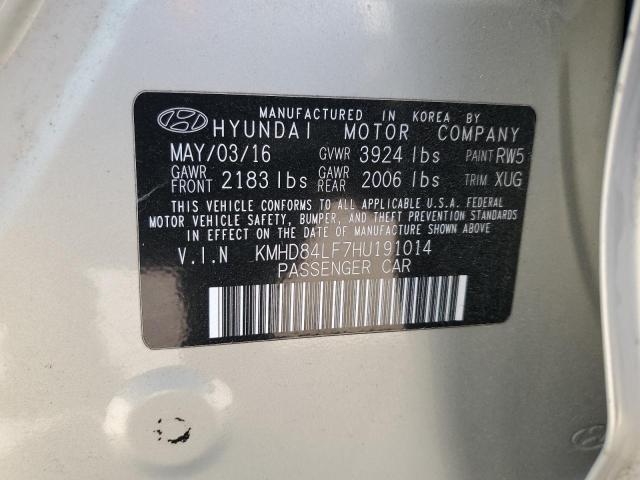 Photo 11 VIN: KMHD84LF7HU191014 - HYUNDAI ELANTRA SE 