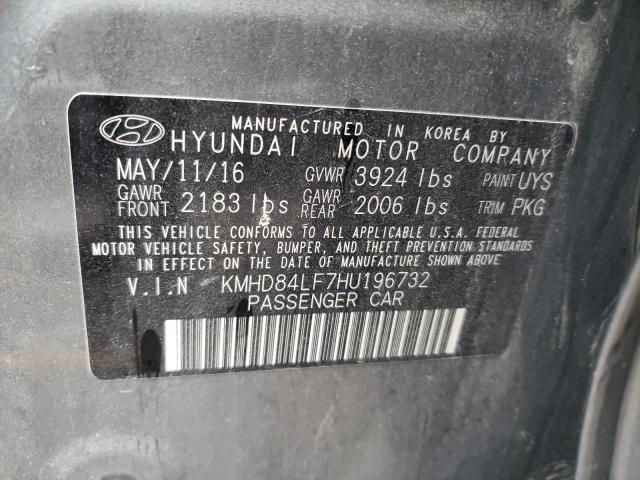 Photo 11 VIN: KMHD84LF7HU196732 - HYUNDAI ELANTRA 