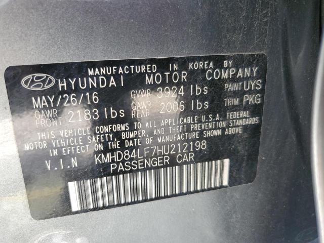 Photo 9 VIN: KMHD84LF7HU212198 - HYUNDAI ELANTRA SE 