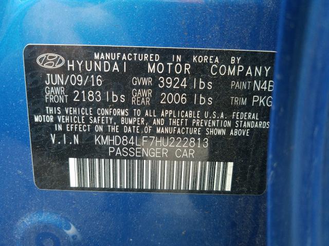 Photo 9 VIN: KMHD84LF7HU222813 - HYUNDAI ELANTRA SE 