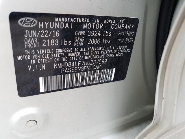 Photo 9 VIN: KMHD84LF7HU237599 - HYUNDAI ELANTRA SE 