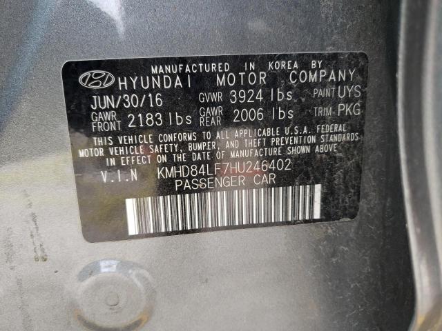 Photo 9 VIN: KMHD84LF7HU246402 - HYUNDAI ELANTRA SE 