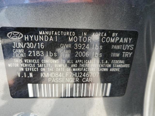 Photo 9 VIN: KMHD84LF7HU246707 - HYUNDAI ELANTRA SE 