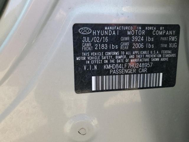 Photo 12 VIN: KMHD84LF7HU248957 - HYUNDAI ELANTRA SE 