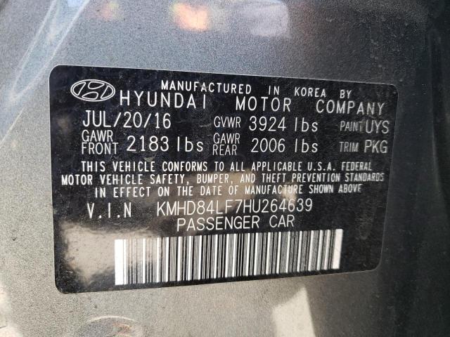 Photo 9 VIN: KMHD84LF7HU264639 - HYUNDAI ELANTRA SE 