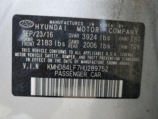 Photo 11 VIN: KMHD84LF7HU289752 - HYUNDAI ELANTRA SE 