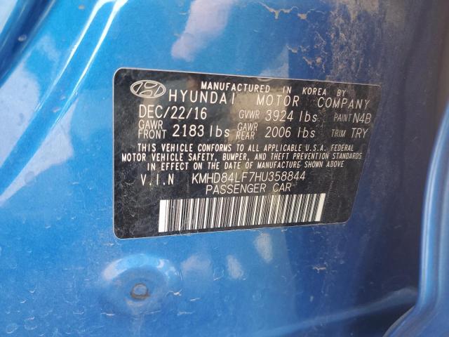 Photo 11 VIN: KMHD84LF7HU358844 - HYUNDAI ELANTRA SE 