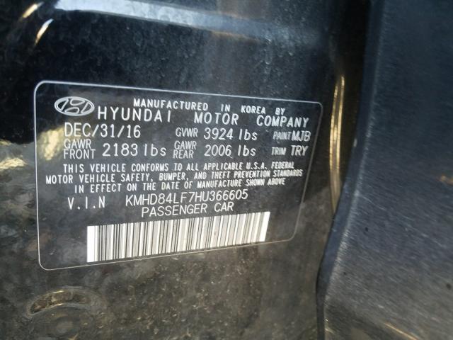 Photo 9 VIN: KMHD84LF7HU366605 - HYUNDAI ELANTRA SE 