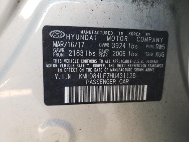 Photo 9 VIN: KMHD84LF7HU431128 - HYUNDAI ELANTRA SE 