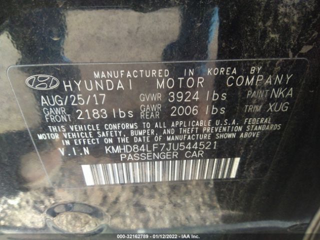 Photo 8 VIN: KMHD84LF7JU544521 - HYUNDAI ELANTRA 