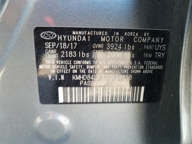 Photo 9 VIN: KMHD84LF7JU559858 - HYUNDAI ELANTRA SE 