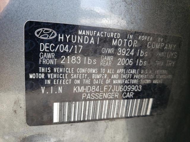 Photo 9 VIN: KMHD84LF7JU609903 - HYUNDAI ELANTRA SE 