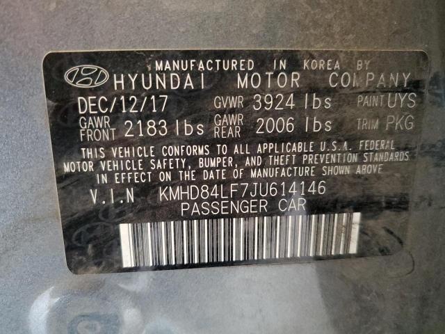 Photo 11 VIN: KMHD84LF7JU614146 - HYUNDAI ELANTRA 