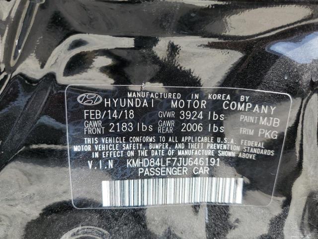 Photo 12 VIN: KMHD84LF7JU646191 - HYUNDAI ELANTRA SE 