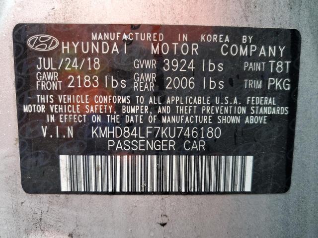 Photo 12 VIN: KMHD84LF7KU746180 - HYUNDAI ELANTRA SE 