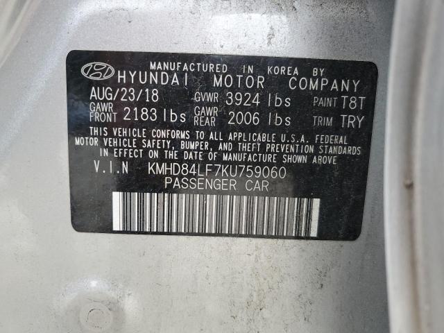 Photo 11 VIN: KMHD84LF7KU759060 - HYUNDAI ELANTRA 