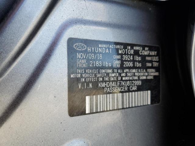 Photo 9 VIN: KMHD84LF7KU812999 - HYUNDAI ELANTRA SE 