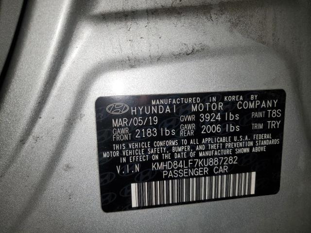 Photo 11 VIN: KMHD84LF7KU887282 - HYUNDAI ELANTRA 