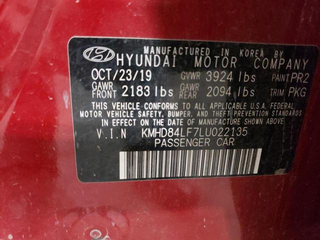 Photo 11 VIN: KMHD84LF7LU022135 - HYUNDAI ELANTRA SE 