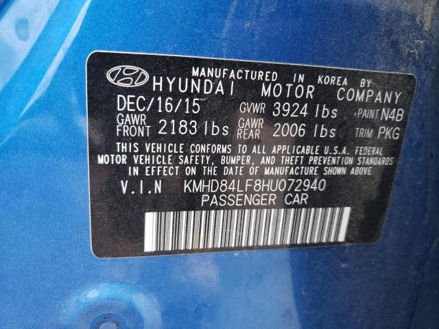 Photo 9 VIN: KMHD84LF8HU072940 - HYUNDAI ELANTRA SE 