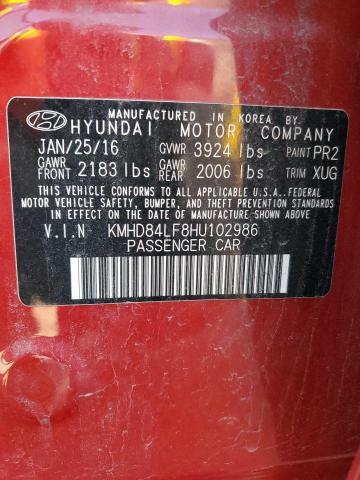 Photo 11 VIN: KMHD84LF8HU102986 - HYUNDAI ELANTRA SE 